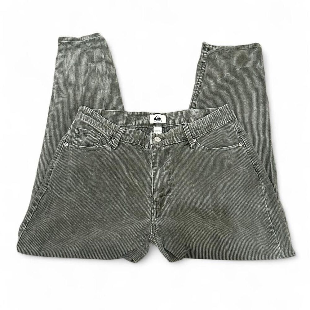 Quiksilver Men's Green and Grey Trousers